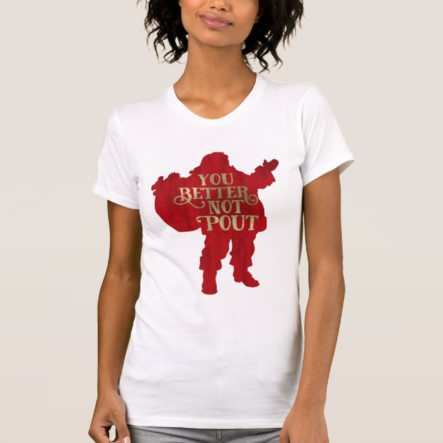 Camiseta Bolsa de Juguete Red & Gold Santa Toy Mejor No Pou (Anverso)