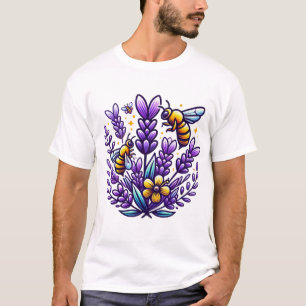 Camiseta Bolsa de lavanda y abejas - Aromaterapia floral