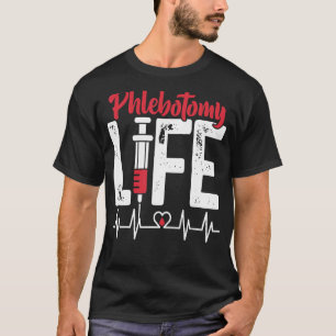 Camiseta Bolsa de sangre Flebotomía Vida Flebotomía Hombres