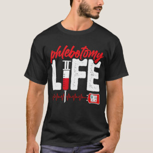 Camiseta Bolsa de sangre Flebotomía Vida Flebotomía Hombres