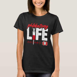Camiseta Bolsa de sangre Flebotomía Vida Flebotomía Hombres