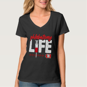Camiseta Bolsa de Sangre Flebotomía Vida Flebotomista Hombr