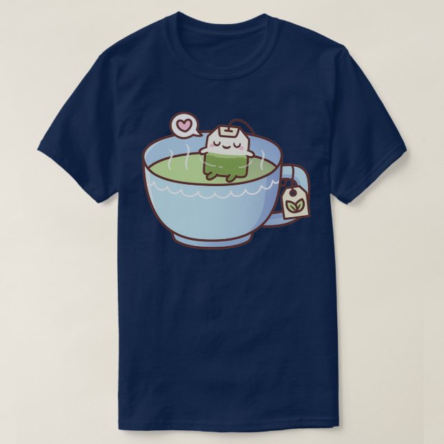 Camiseta Bolsa De Té Cuta En El Té Relajante De Tacup (Diseño del anverso)