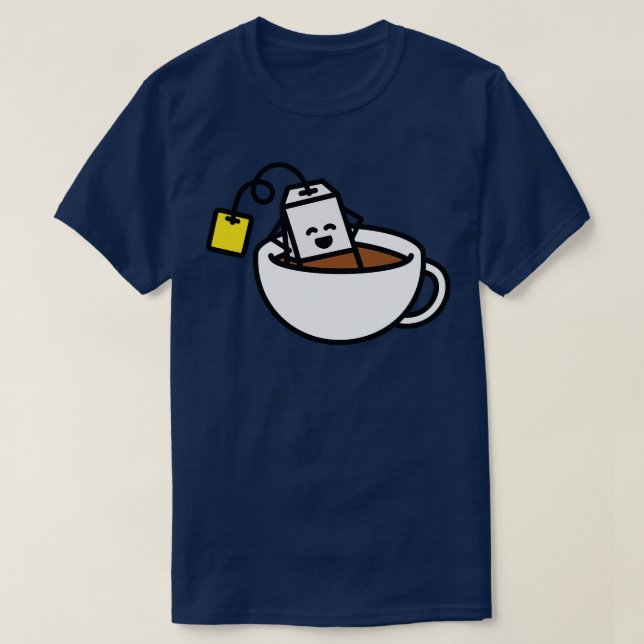 Camiseta Bolsa de té divertida en el baño de té Amante del  (Diseño del anverso)