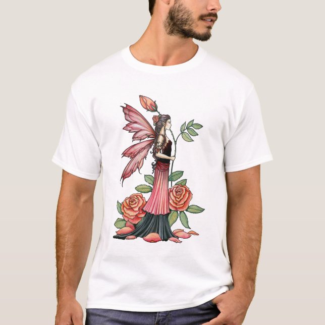 Camiseta Bolsa de tocador gótica rosa roja de Molly Harriso (Anverso)