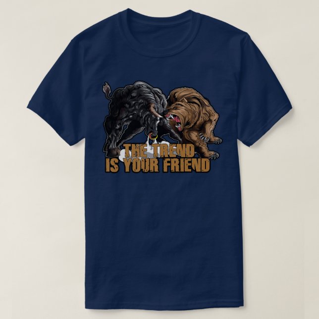 Camiseta Bolsa de Valores Crypto Trader Bull vs Bear Bull (Diseño del anverso)