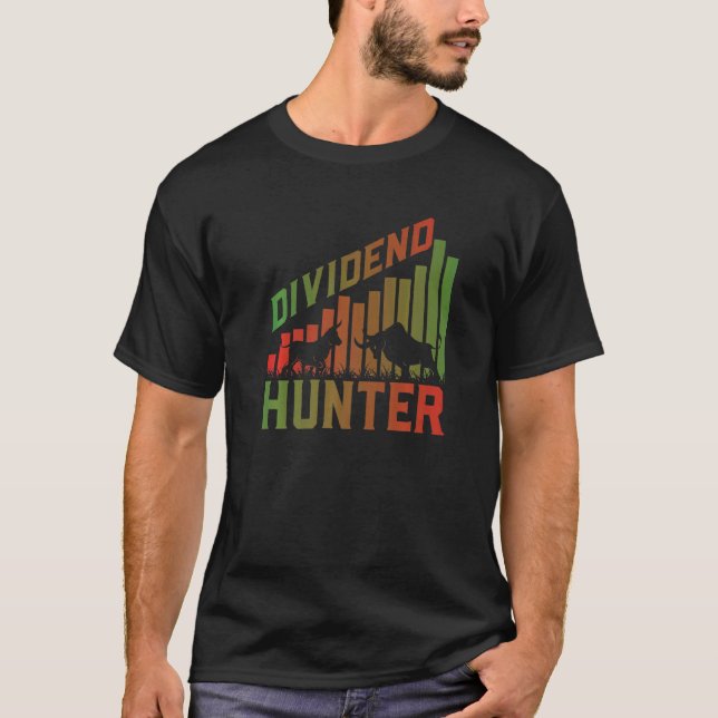 Camiseta Bolsa de Valores de Caza de Dividendos Día Comerci (Anverso)