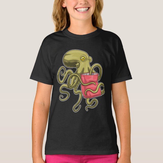 Camiseta Bolsa del pulpo de las patatas fritas (Anverso)