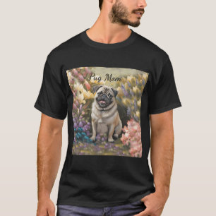 Camiseta Bolsa tote "Pug Mom" linda por todas partes