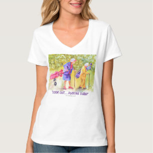 Camiseta - Bolsas antiguas - "¡Cuidado...Jugando 