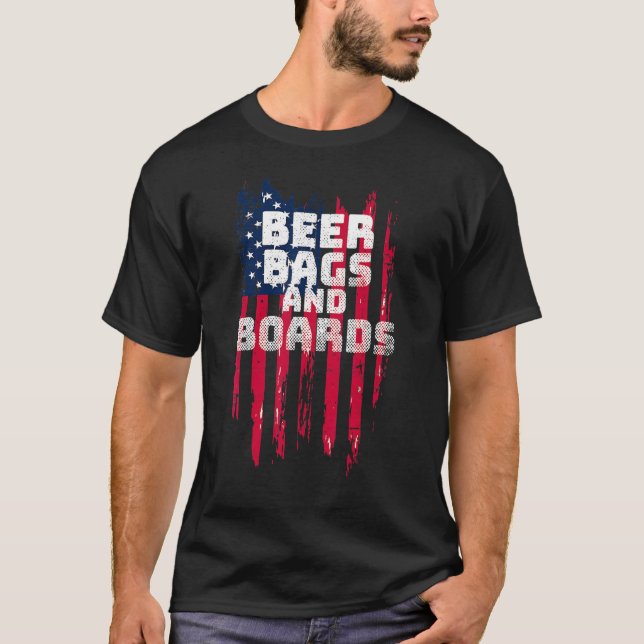 Camiseta Bolsas De Cerveza De Cornhole (Anverso)