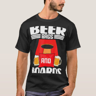 Camiseta Bolsas de cerveza de Cornhole divertidas y tablas