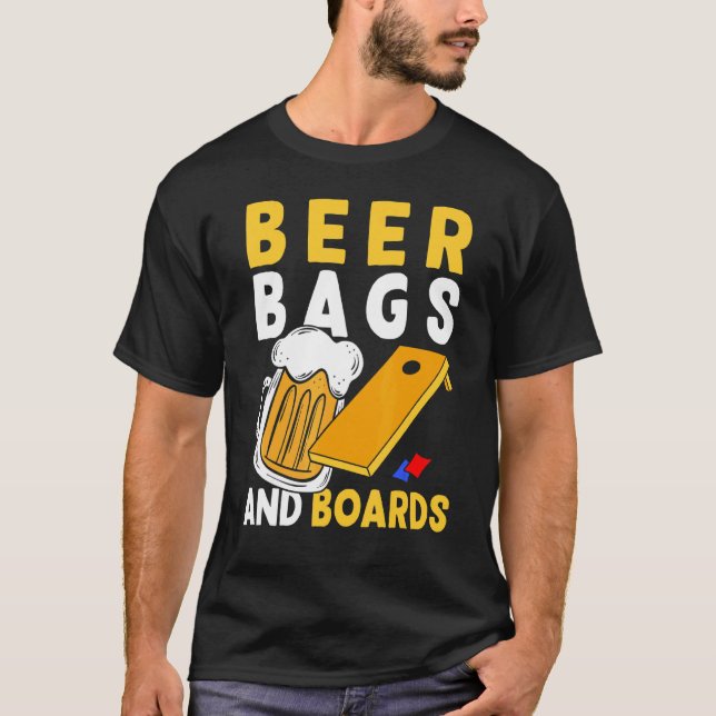 Camiseta Bolsas De Cerveza Y Cuadros Bean Bag Cornhole (Anverso)