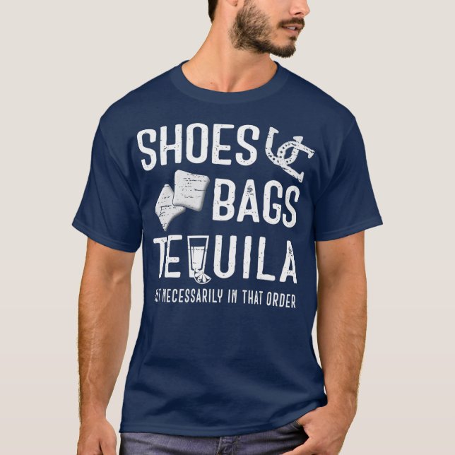 Camiseta Bolsas de herradura para el tossing Cornhole (Anverso)