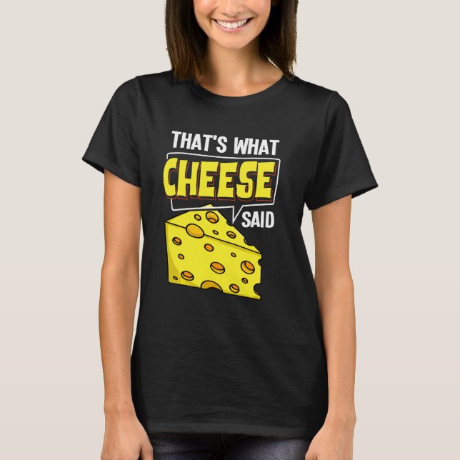 Camiseta Bolsas de queso Vegan Funny Puns (Anverso)