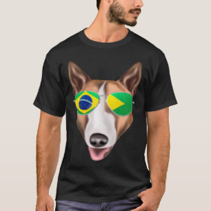 Camiseta Bolsillo brasileño de Brasil del toro de la bander