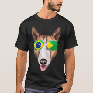 Camiseta Bolsillo brasileño de Brasil del toro de la bander