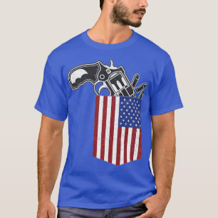Camiseta Bolsillo Bullet US Gun Rights Control 2ᵉʳ Arms