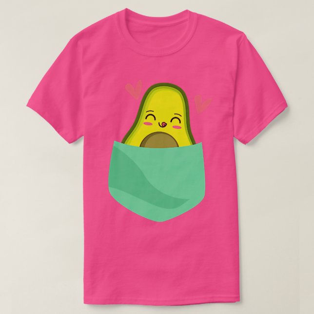 Camiseta bolsillo con aguacate (Diseño del anverso)