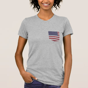 Camiseta Bolsillo con bandera de Estados Unidos personaliza