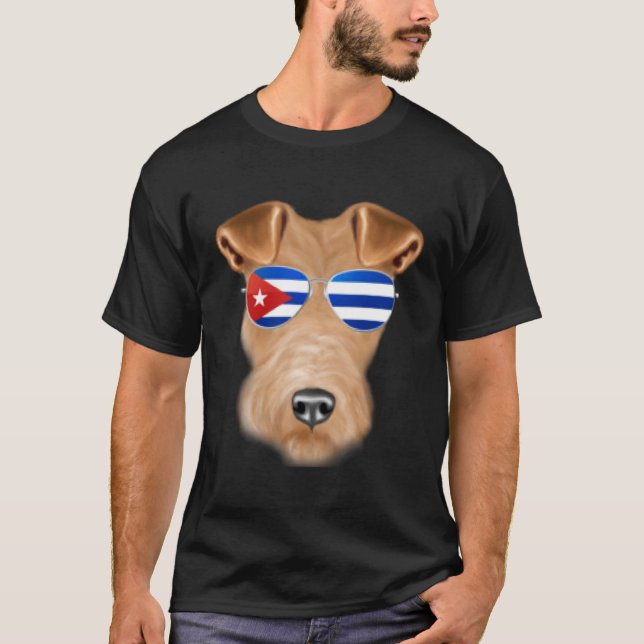 Camiseta Bolsillo de Cuba de la bandera cubana del hilo Fox (Anverso)