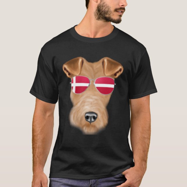 Camiseta Bolsillo de Dinamarca de Fox Terrier Dog (Anverso)
