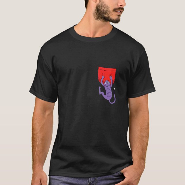 Camiseta Bolsillo de gato que cae (Anverso)