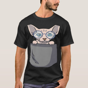 Camiseta Bolsillo de gato Sphynx