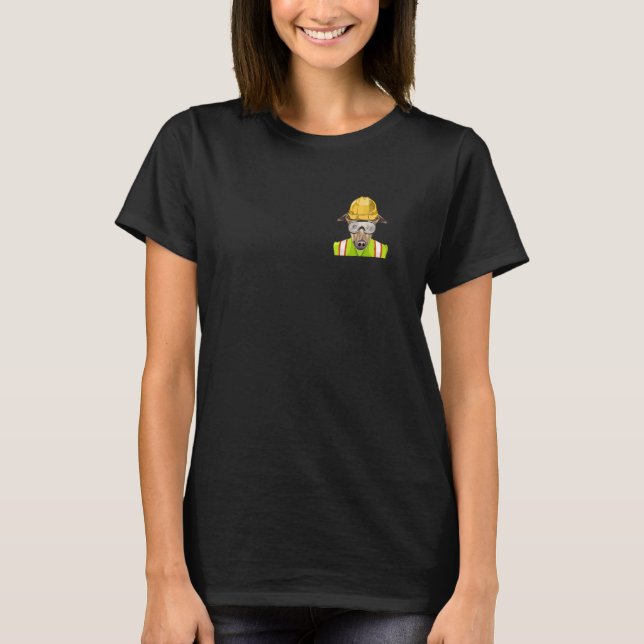 Camiseta Bolsillo de Greyhound, trabajador de la construcci (Anverso)