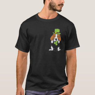 Camiseta Bolsillo de Irlanda Perro Beagle Saint Paddys St P