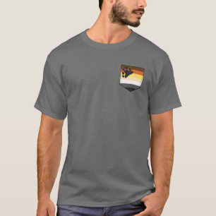 Camiseta Bolsillo de la bandera del Orgullo LGBTQ - oso LGB