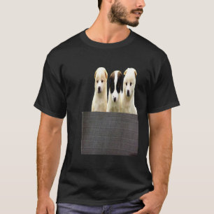 Camiseta Bolsillo de perro cachorro adorable pug perros cac