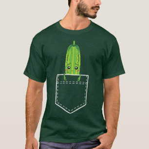 Camiseta Bolsillo de verduras de pepino de pepino de pepino