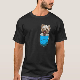 Camiseta Bolsillo de Yorkshire Terrier Chest para dueño de 