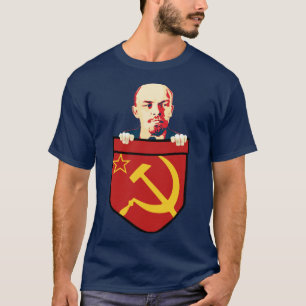 Camiseta Bolsillo del Chest del Comunismo de Vladimir Lenin