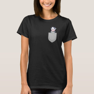 Camiseta bolsillo del pecho bovino de vaca