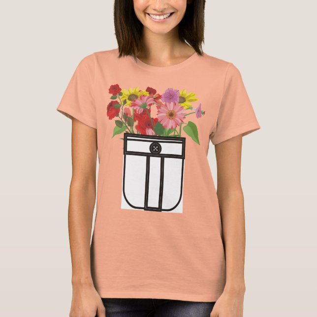 Camiseta Bolsillo lleno de posiciones Trompe L'oeil Tee (Anverso)
