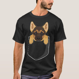 Camiseta Bolsillo Pastor alemán Perro picante