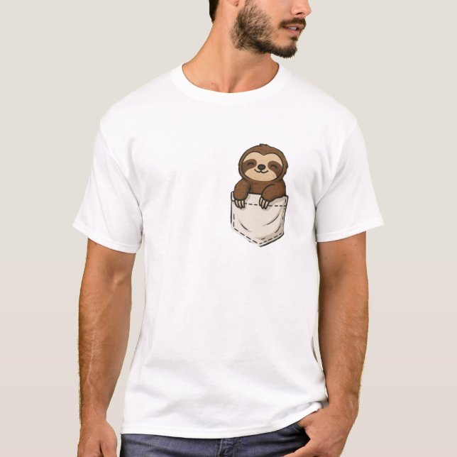 Camiseta Bolsillo Sloth & Purple Silver Parachute Slote bac (Anverso)