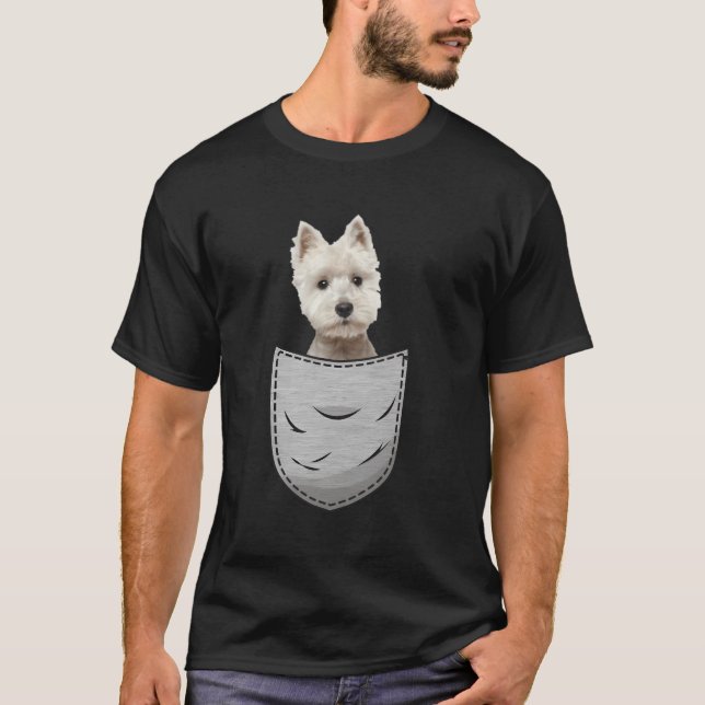 Camiseta Bolsillo Terrier De La Montaña Blanca Occidental P (Anverso)