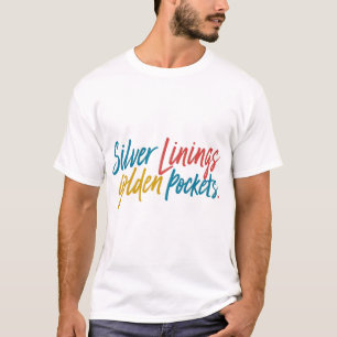 Camiseta Bolsillos dorados para laminados plateados