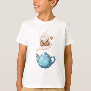 Camiseta Bolsita de Té Alegre y Tetera de Lunares Kids