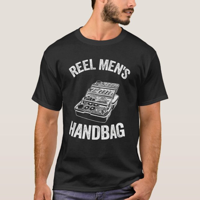 Camiseta Bolso de mano de Reel Men de papá Fisherman Tackle (Anverso)