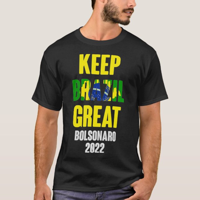 Camiseta Bolsonaro Presidente 2022 Brasil mantener a Brasil (Anverso)