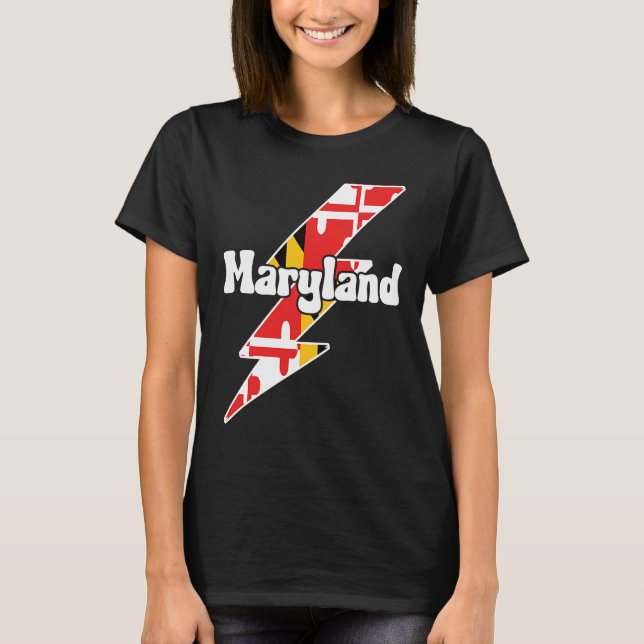 Camiseta Bolt de bandera de Maryland de Guay Lightning (Anverso)
