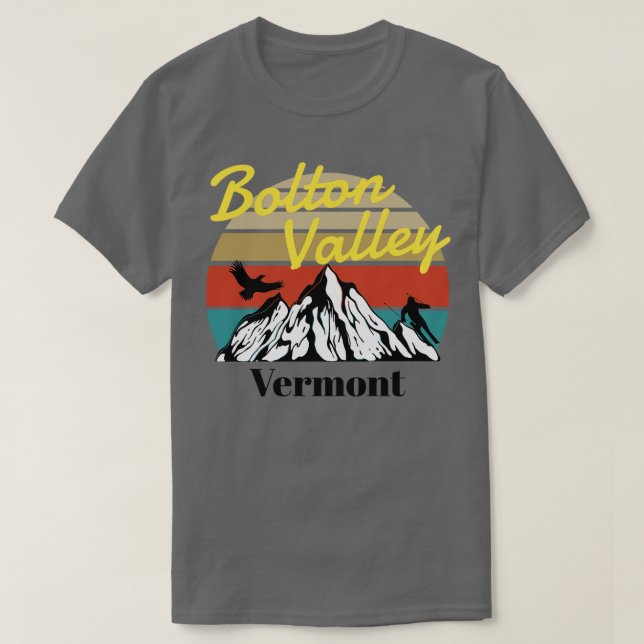 Camiseta Bolton Valley esquí Vermont 5 (Diseño del anverso)