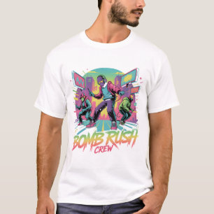 Camiseta Bomb Rush Cyberfunk – Rebelión callejera de neón