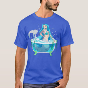 Camiseta Bomba de baño Sirena azul