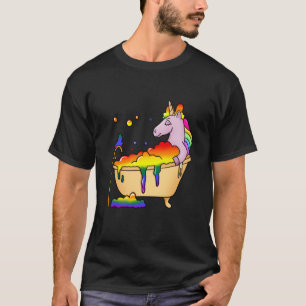 Camiseta Bomba de baño - Unicornio bañándose en Bathtub LBG