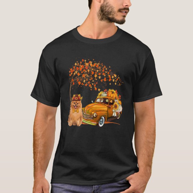 Camiseta Bomba de camión de árbol de otoño con Gorra de uso (Anverso)